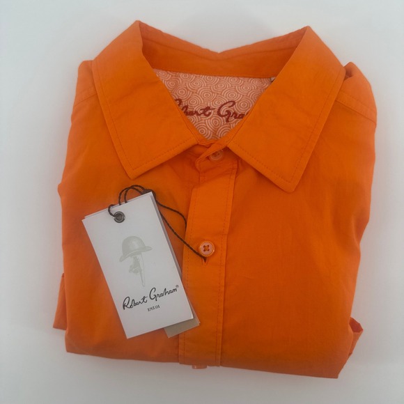 Robert Graham Other - Robert Graham Seaworthy Button Down Shirt Mens XL Orange Classic Fit RS221051CF